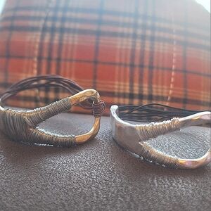 Metal artsy wire wrapped bracelets